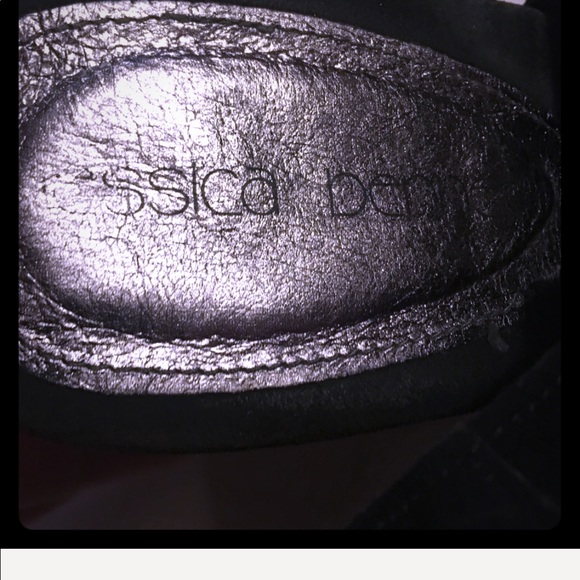 Jessica Bennet Resa wedge black leather sandals 👡 - Picture 8 of 9